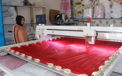 Evde yaptığı el işçiliği yorganlara talep artınca KOSGEB desteğiyle imalathane kurdu